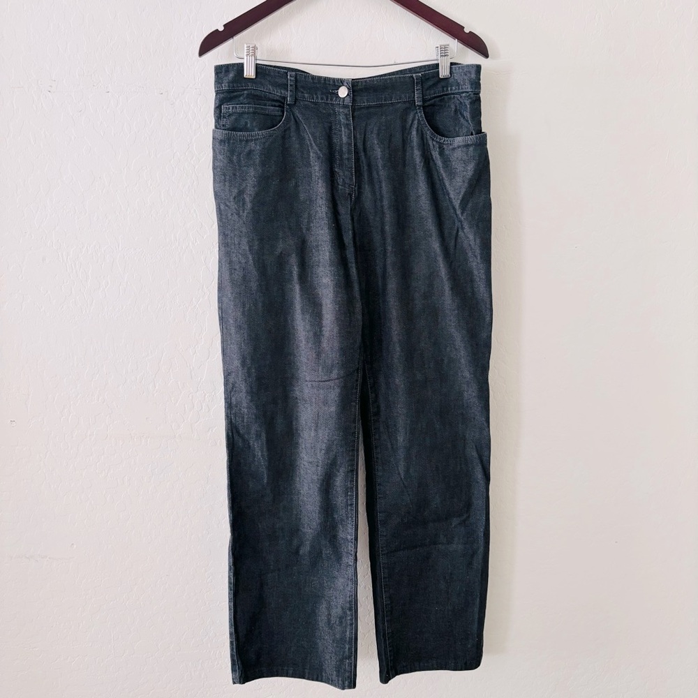 Eileen Fisher Women’s Charcoal Dark Gray Black Organic-Cotton Jean Pants Small